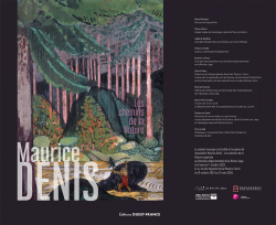 Catalogue de l'exposition "Maurice Denis - Les chemins de la Nature" Catalogue de l'exposition "Maurice Denis - Les chemins de la Nature"